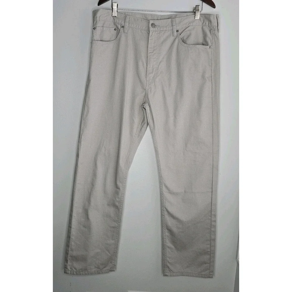 Levi's 505 Mens Jeans Size 38x30 White Gray